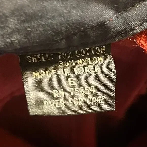 Vtg Abercrombie Fitch Convertible Cargo Pants Womens 6 Low Rise Red Flare 90s - Picture 8 of 11